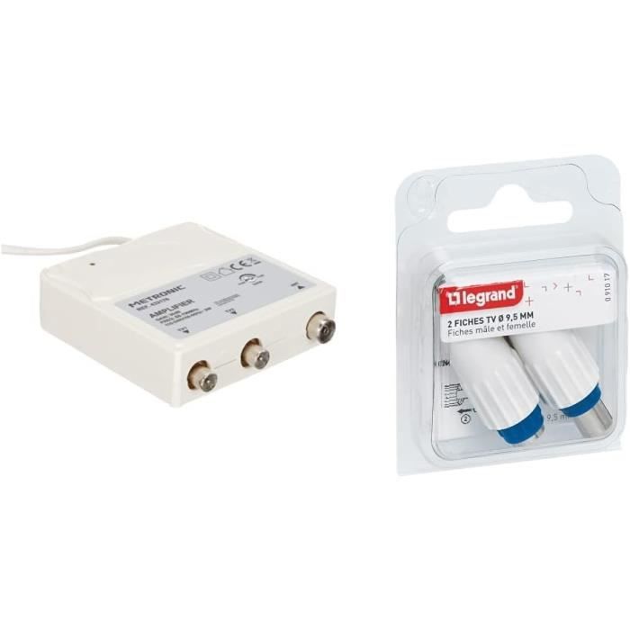 Amplificateur Universel VHF/UHF Elap 372005 1 Entrée 2 Sorties HDME Metronic  Ma 19ca33 Ampl Ahb1w  10614432