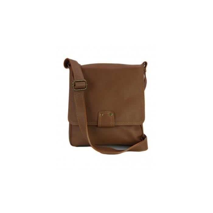 Sac en cuir VERA PELLE LP361C Marron Mixte Adulte Cdiscount Jardin