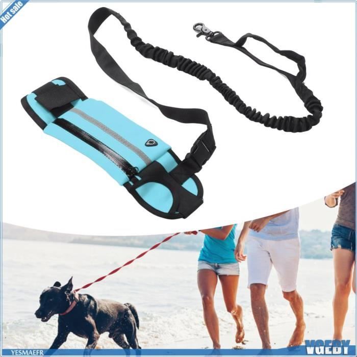 Comparer les prix de Laisse de course pour chien - VGEBY - Sac banane élastique - Mains libres - Réfléchissant - Ajustable