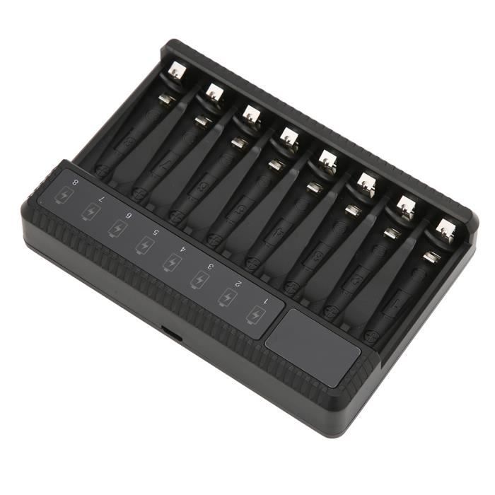 Pixelure Chargeur De Batterie LCD 2 Fentes - Charge Rapide Intelligente Pour Li-ION 26650/18650/14500/16340