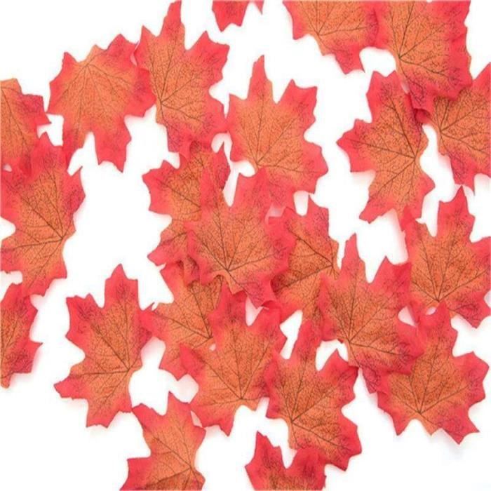 500 Feuilles D'érable Artificielles En Soie - 8x8 Cm - Pour Décoration Mariage, Scrapbooking - 7