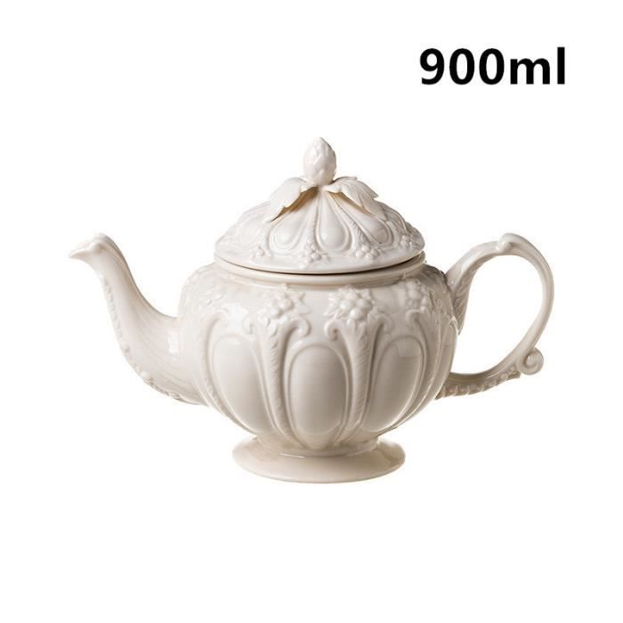 THEIERE,1Cup1Saucer--Ensemble de tasses et soucoupes à thé en porcelaine,  théière blanche, tasse de thé de l'après midi anglaise, ca - Cdiscount  Maison