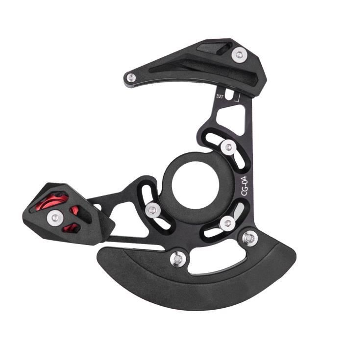 Tiardey Guide-chaîne Pour VTT Et Vélo – Montage Direct, Alliage Alu + Nylon, Anti-déraillement, Noir, 63x68 Mm