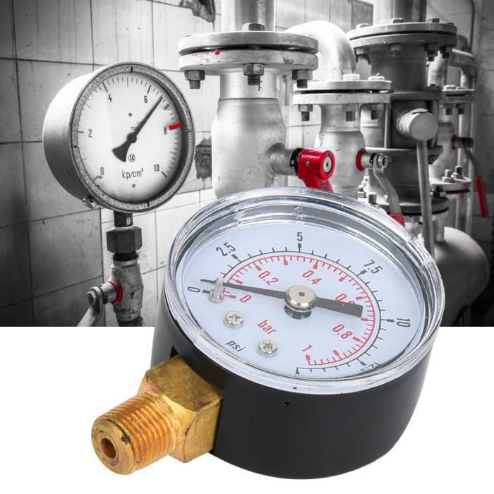Manomètre Pression Air/eau 0-30PSI - Raccord 1/8" BSPT