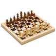 Coffret de Jeux 3 en 1 - Cayro - Échecs, Dames et Backgammon - Beige, Blanc et Marron - A partir de 7 ans-1