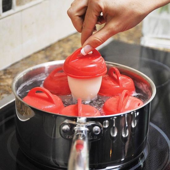 Cuiseur à Œufs En Silicone - Support Pour Œufs Durs, Coquetiers | Sans Fissure, Lavable
