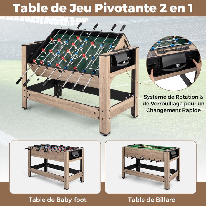 Jeu de société - COLORBABY - CB Games Table Multi-Jeux - Baby-foot, Air Jeu de société - COLORBABY - CB Games Table Multi-Jeux - Baby-foot, Air