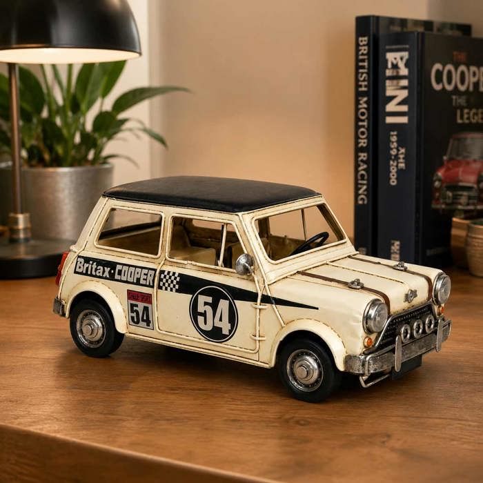 RJSQAQE Modèle de voiture classique vintage, modèle de voiture ancienne en métal, modèle de voiture rétro, figurine de voiture classique à collectionner pour les amateurs de voitures, jouet de voiture