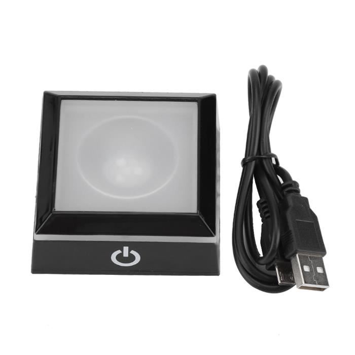 Base Lumineuse LED 7 Couleurs : Présentoir Pour Cristaux, Statues En Verre Et Bijoux - Avec USB, Lumière Changeante Et Effets Flash, Socle Décoratif Moderne