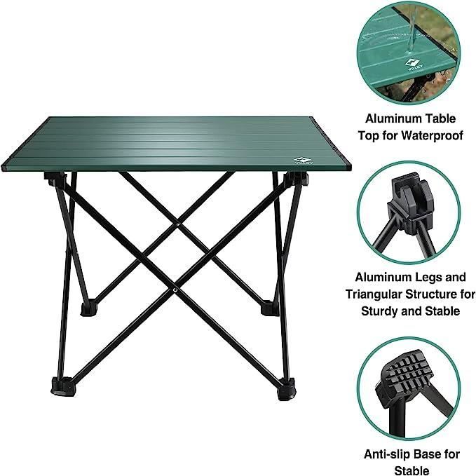 TD® Table pliante camping en plein air stockage portable alliage d
