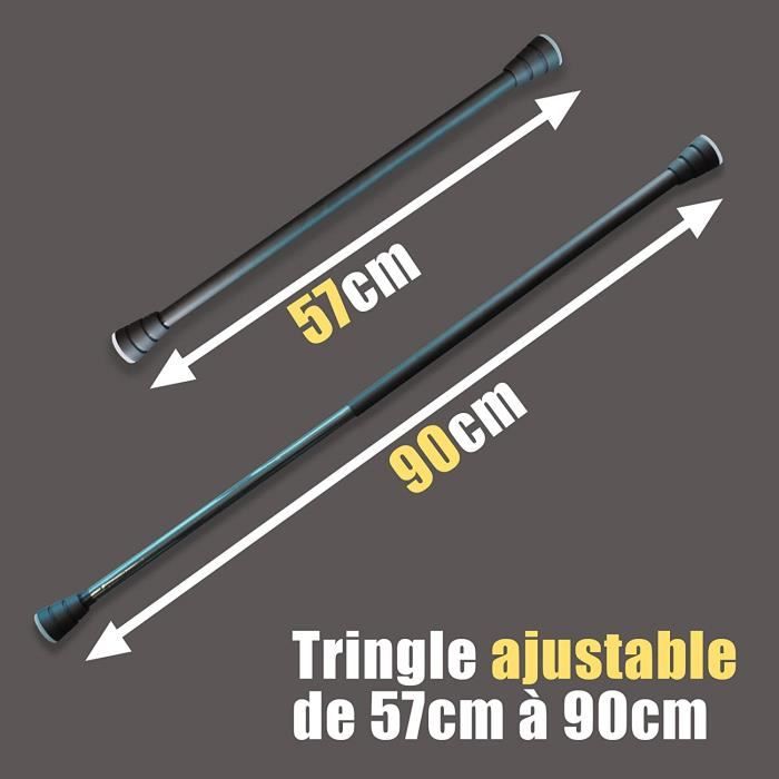 Barre De Penderie Extensible En Acier Inoxydable 31cm à 51cm Tringle à Rideaux Télescopique
