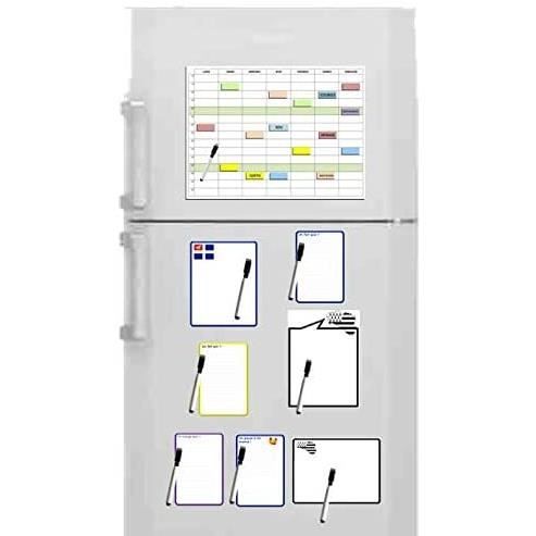 Pense bête magnétique frigo effaçable Message 'Programme des activités'  15x10 cm avec marqueur effaçable magnétique Tableau frigo - Cdiscount Maison