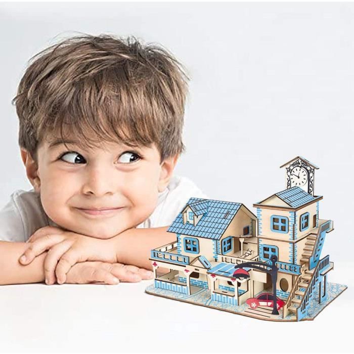 KIT MODELISME Kits De Maquettes en Bois 3D Maison A Construire Kit