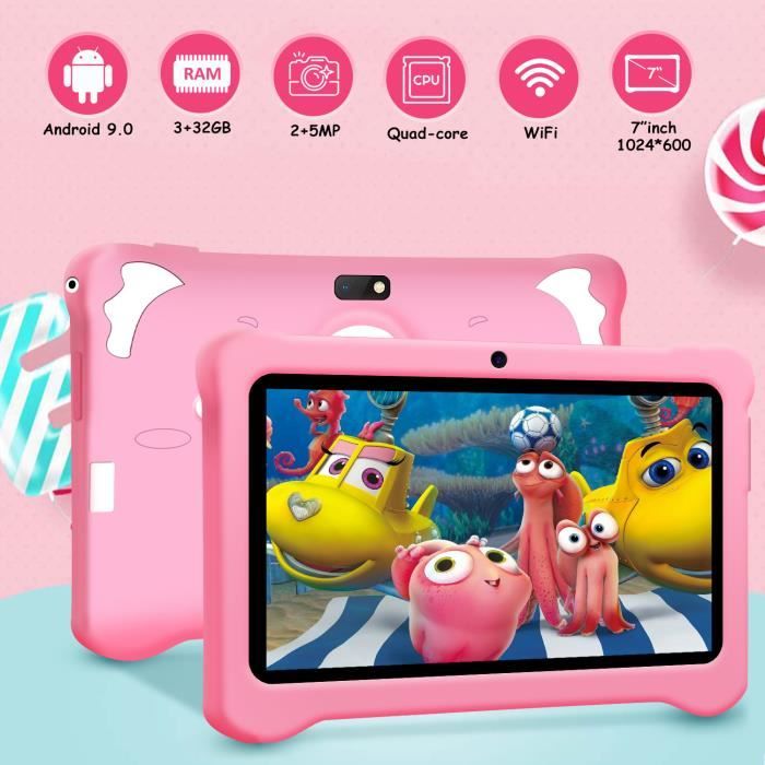 Tablette tactile 7" HD IPS - Android9.0 Pie-3Go+32Go-Caméra1