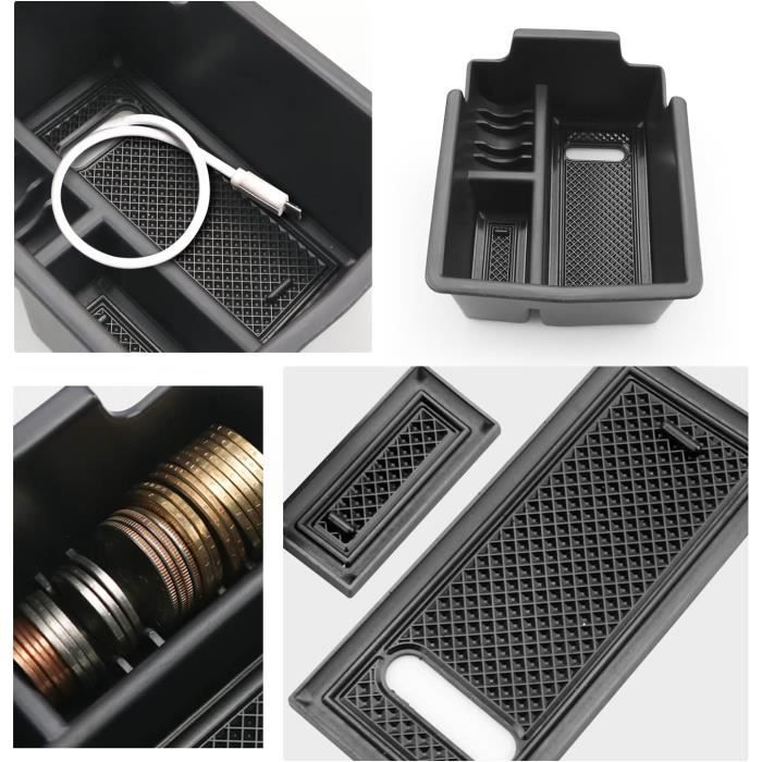 GAFAT Boîte Rangement Accoudoir Renault Arkana 2021-2025 – Organiseur Console Centrale Noir, Compatible Arkana RS Line E-Tech Hybrid