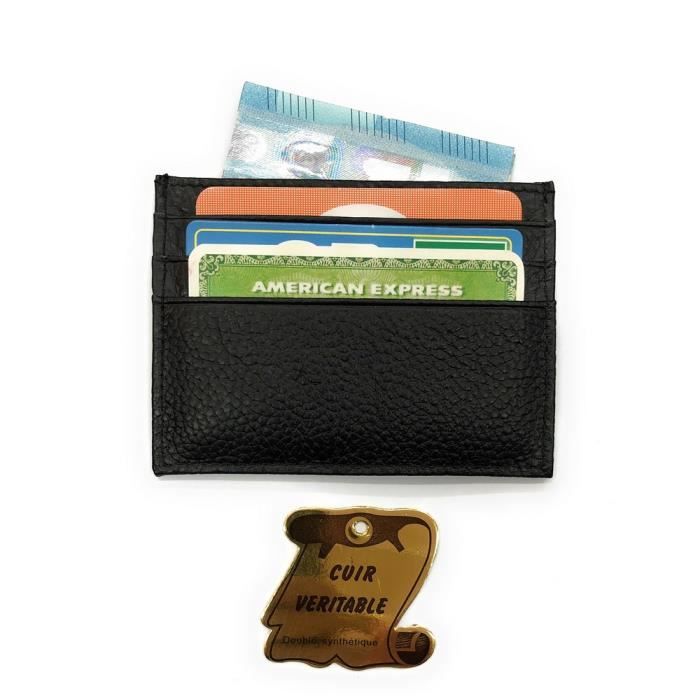 GRAND PORTE MONNAIE, cuir véritable, range carte bancaire femme, 3