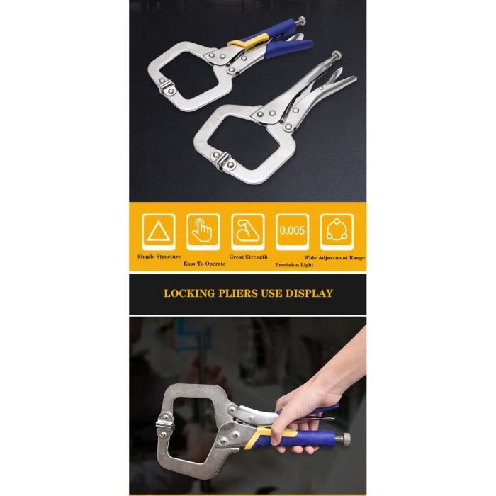 US Pro B1998 Lot De 4 Mini Étaux De Soudage Avec Pinces En C - Outils De Serrage Précis