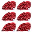 NAKESHOP Useful Cheerleader Pom Poms Squad Cheer Sports Party Dance Accessories (rose red)-2