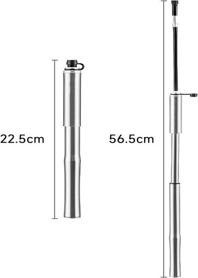 Mini Pompe à Vélo Portable Haute Pression - Compatible Valves Presta Et Schrader - Avec Manomètre Et Support De Cadre