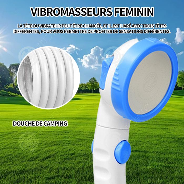 Douche Portable Électrique Rechargeable 5000mAh - Douchette Camping Avec 3 Modes, Vanne D'Arrêt Et Ventouse Pour Randonnée, Plage, Voiture