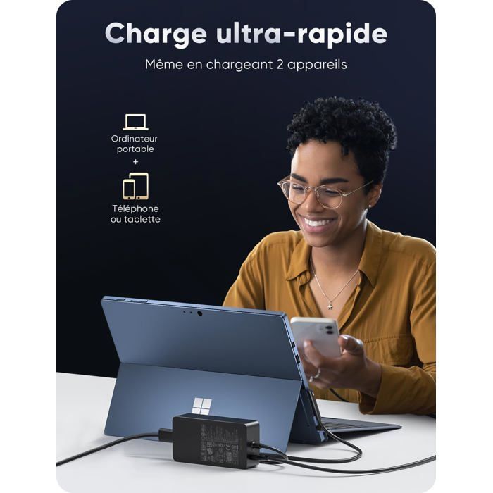 Chargeur pour PC Portable Microsoft Surface Series - Remplacer Chargeur