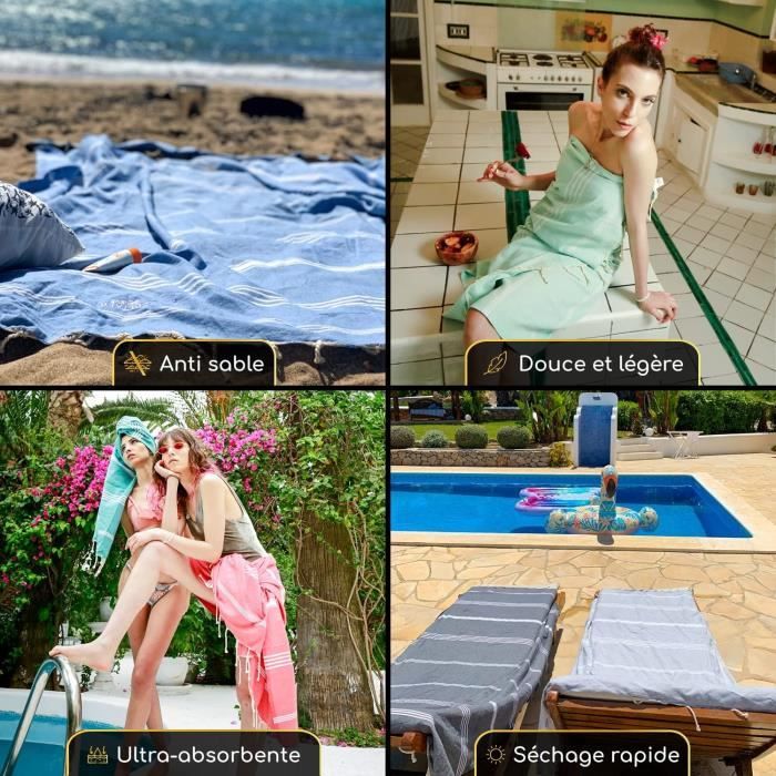 Drap De Bain Drapeau De L'Algérie Serviette De Sauna Premium Drap De Plage Légère Serviette De Plage Pour Natation Camping Plage 80x130cm