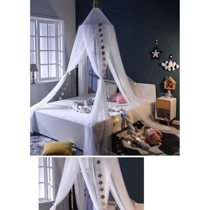 Moustiquaire De Lit Baldaquin En Dentelle - Pour Lit 1,5 à 1,8 M - Couleur Verte - Protection Contre Les Moustiques - Décoration Chambre Princesse