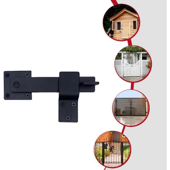 Black Verrou Porte Coulissante 4 Pièces, Crochet Cabin 4 Inch, Acier Inoxydable Porte Loquet Crochet Fermeture Porte Pour Serrures Porte De Grange 91949189