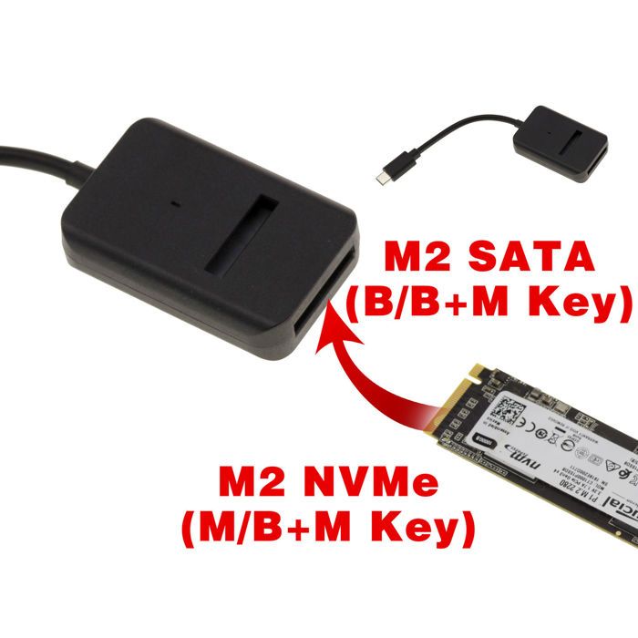 Boitier Aluminium USB 3.2 20G pour 2 SSD M2 NVMe RAID