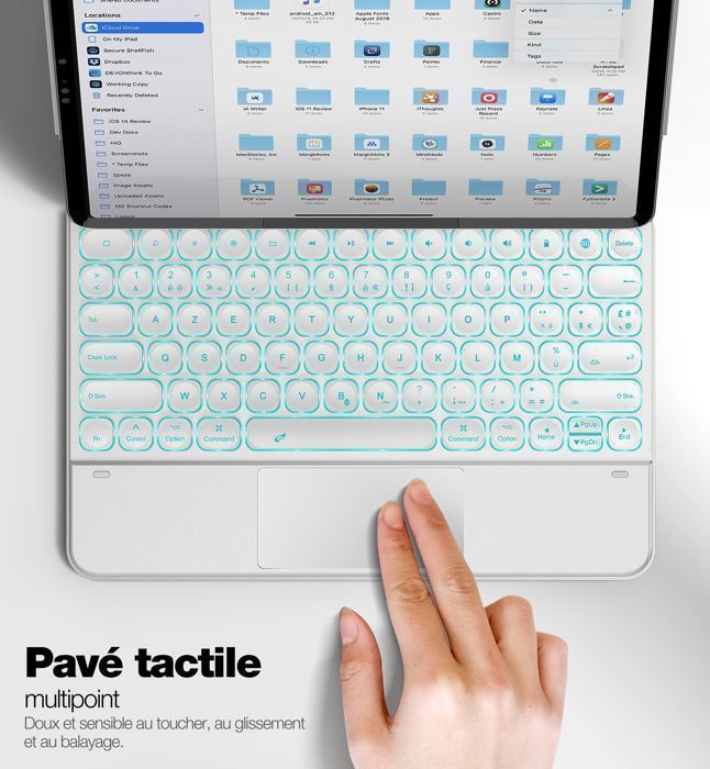 Dracool Funda con Teclado de Español (con Ñ) para iPad Pro 12.9 Pulgadas (6.ª/5.ª/4.ª/3.ª