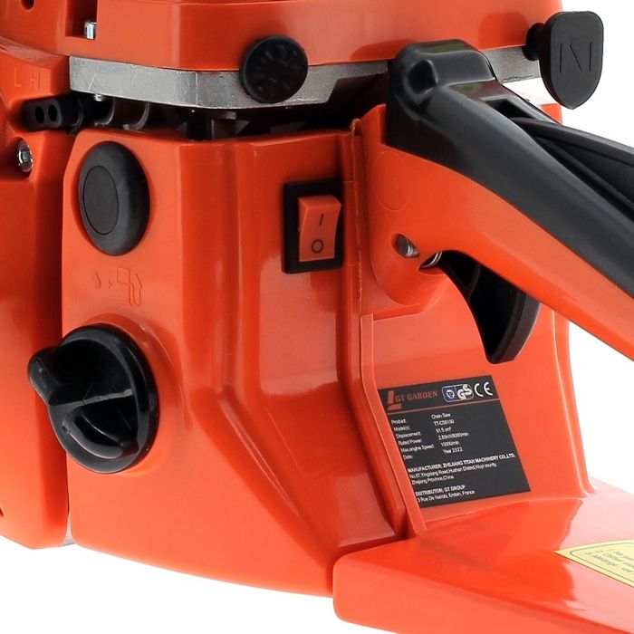Totu® 45CM 52cc Tronçonneuse thermique + deux chaînes - 2200w orange pour  scier du bois - Cdiscount Jardin