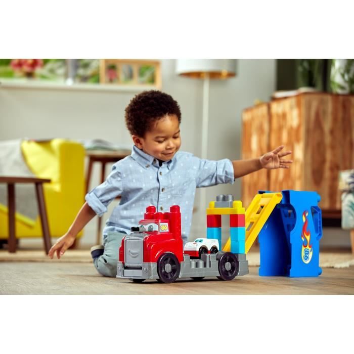 jeu de voiture Mon Camion de Course et de blocs de construction de 15  pièces pour bébé et enfant de 1 à 5 ans