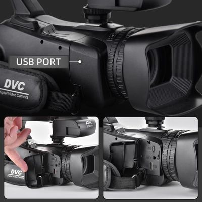 Caméscope Numérique 4K 13MP, Vision Nocturne, WiFi, Zoom 30x, Écran IPS