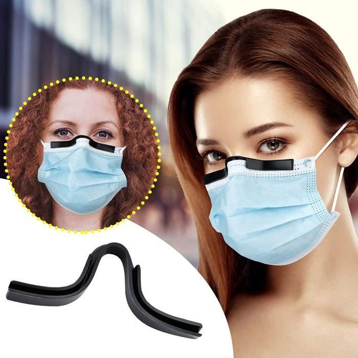 TwinThink Support Masque Chirurgical de Pont de Nez Anti Buée Pour