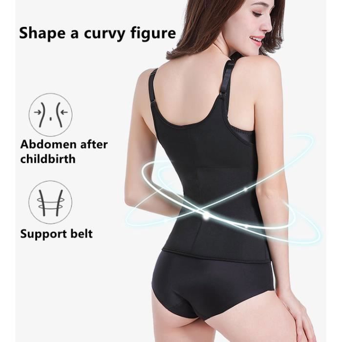 Ceinture de Sudation Corset Minceur Femme Ventre Gaine Gilet Minceur pour Ventre Plat Amincissant Sport Training Post Accouchement M Cdiscount Sport