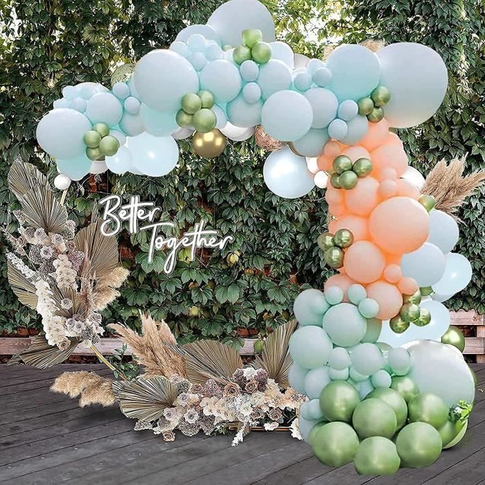 Styirl Guirlande de ballons vert pastel – 100 pièces de 12,7 cm, 30,5 cm,  30,5 cm, 45,7 cm, pour fête d'anniversaire, décorations de Pâques