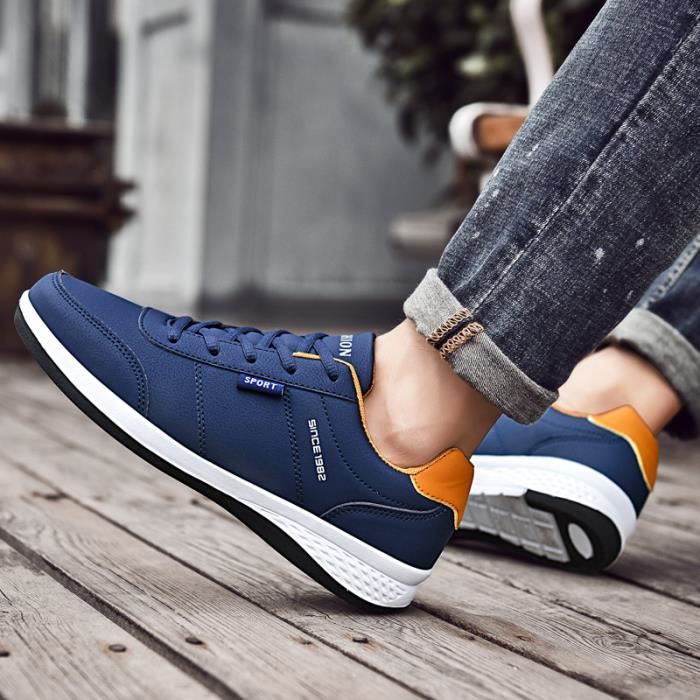 Basket Homme Chaussures De Course Bleu Bleu Cdiscount Chaussures