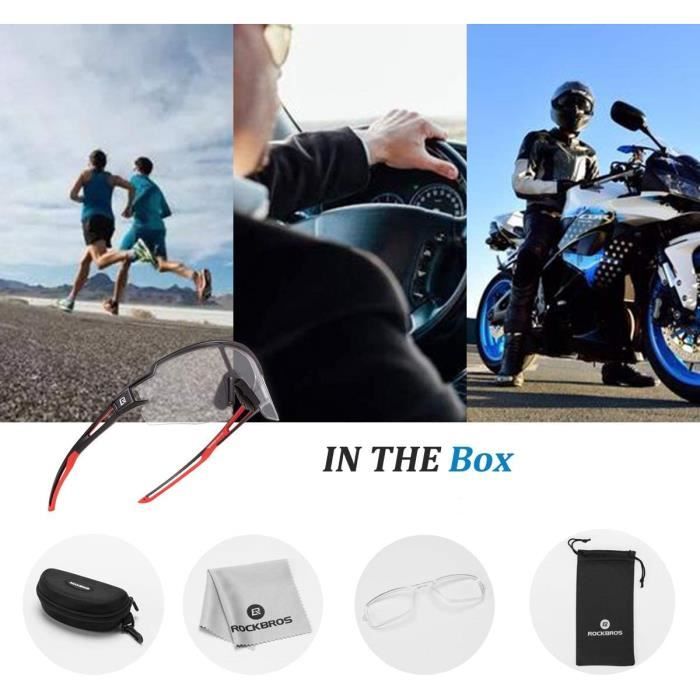 ROCKBROS Lunette de V lo Homme Photochromique Cyclisme Lunette de