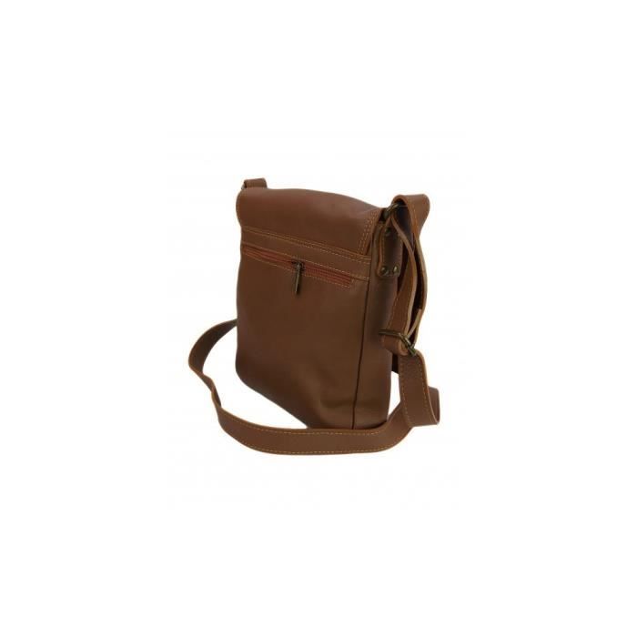 Sac en cuir VERA PELLE LP361C Marron Mixte Adulte Cdiscount Jardin