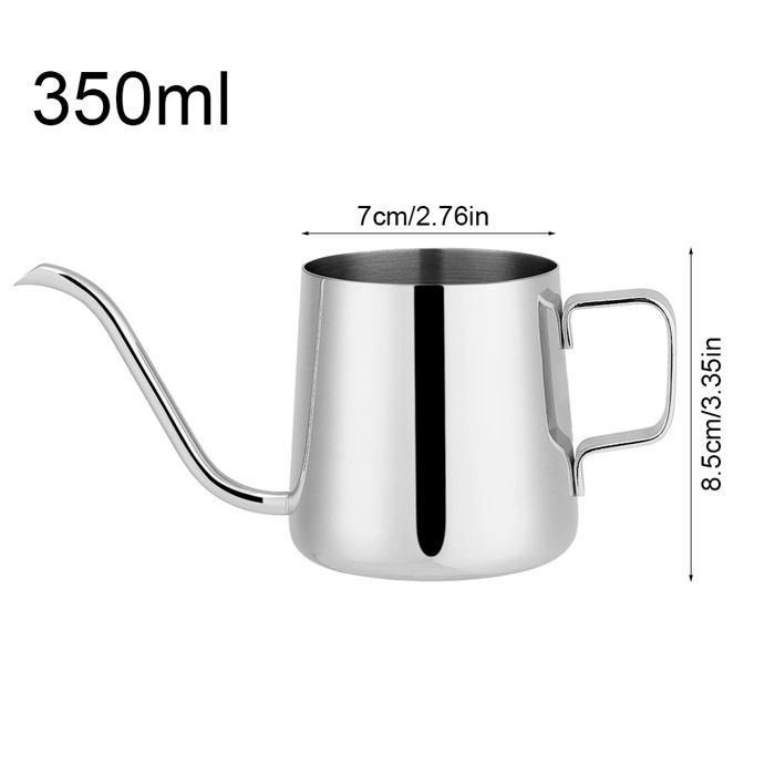 Théière Infuseur Inox 500 Ml – Bouilloire à Thé Bec Court Acier Inoxydable Restaurant Maison