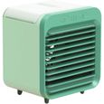 climatiseur mobile sans évacuation,pulvérisation,Vitesse 2,4 000 mAh Grande,200 ml Grand réservoir d'eau,Bureau et maison vert