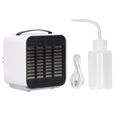 Mini climatiseur– Purificateur ion négatif, refroidissement eau/glace, silencieux – pour bureau, chambre, été – Blanc