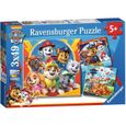 Lot de puzzles enfant Pat'Patrouille - Ravensburger - 3x49 pièces - Prêts à secourir-0