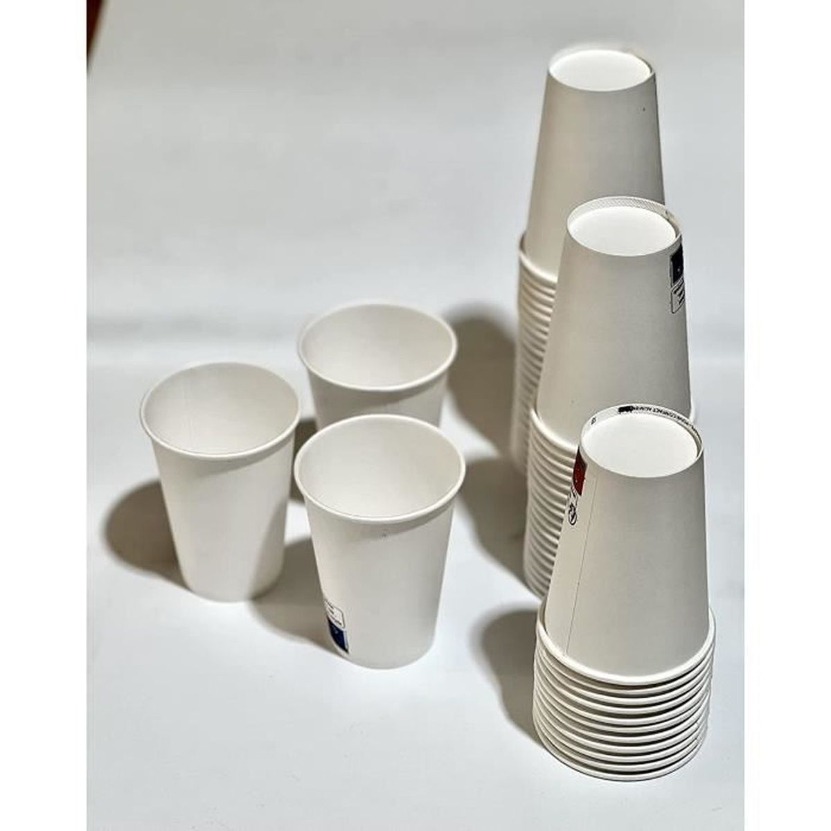 100 Gobelets Jetables Pour Café 240 Ml / 8 Oz. Gobelets En Papier Blanc