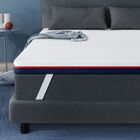 Surmatelas 140x200 cm INRE, Epaisseur 8cm, Mousse à mémoire de forme, haute densité, avec housse hypoallergénique lavable