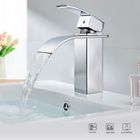 Robinet de Lavabo Cascade en Laiton CECIPA - Modèle Monotrou - Économie d'eau - Gris Chromé