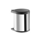 BRAND Poubelle encastrable sous évier 15L Hailo AS Mono Coloris - Argent / Noir