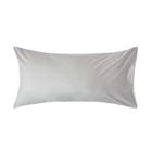 Taie d'oreiller en coton égyptien 200 fils - HOMESCAPES - Rectangulaire - Gris - 50 x 90 cm