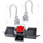 LE COIN COQUIN LCC® Boucles d'oreilles en argent sterling avec diamants Argent standard S925 à la mode Coupe 3ex Moissanite de couleur VVS1D