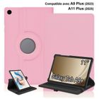 HOM2SEEKER Coque pour Samsung Galaxy Tab A9+ (11") - 2023 - Rotation 360° Housse tablette pour Samsung Galaxy Tab A9 Plus [X210/215/216], Rose